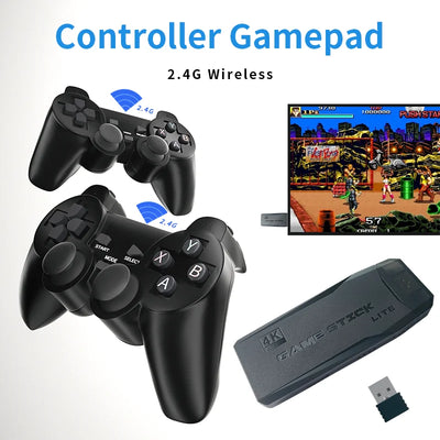 Video Game Console Built-in 20000 Games Wireless Controller TV Game Stick 4K HD Retro Mini Handheld Game Player