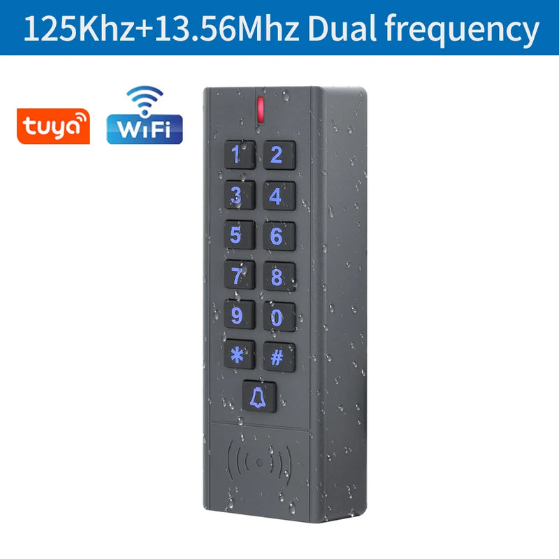 12V-24V WiFi Tuya Smart Life Fingerprint Keypad for RFID Access Control System Proximity Card Standalone Door Access Controller