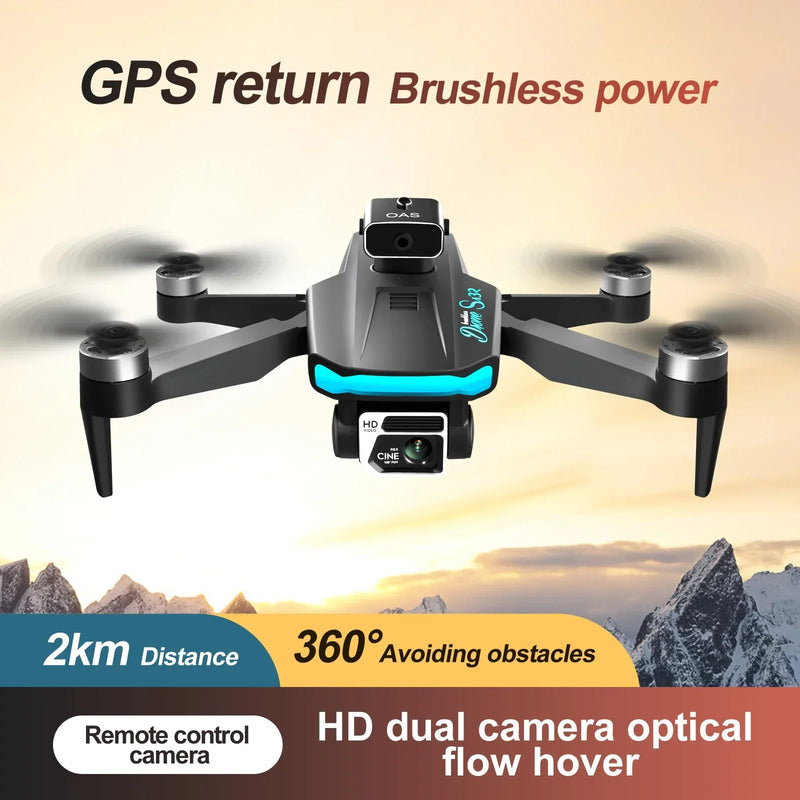 S132 RC Drone GPS with 4K Professional Camera 5G WIFI 360 Obstacle Avoidance FPV Brushless Motor RC Quadcopter Mini Drone