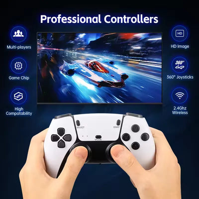 M15 Retro Game Stick 4K HD HDMI Output Video Gaming Console Built-in 20000 Games  with 2.4G Wireless Controller Support 2 Player