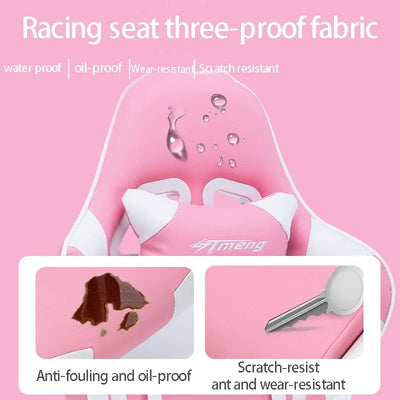 New pink computer chair home office comfortable girl anchor live game chair backrest chair lift dormitory gaming sofa chair