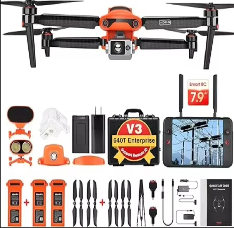 Autel Robotics 2025 New Camera Drone EVO II Dual 640T Enterprise V3 6K Included Accessories 7.9" Smart Controller V3