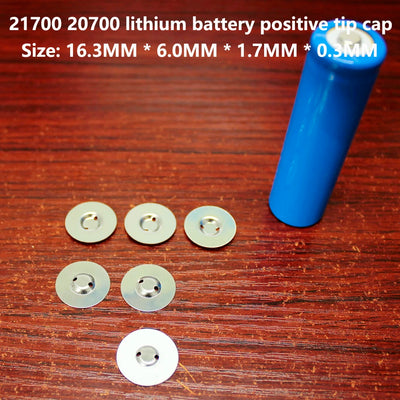 100pcs/lot 21700 Lithium battery can spot welding positive flat head cap 21700 lithium battery negative film battery accessories