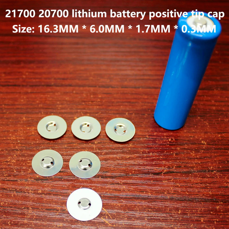 100pcs/lot 21700 Lithium battery can spot welding positive flat head cap 21700 lithium battery negative film battery accessories