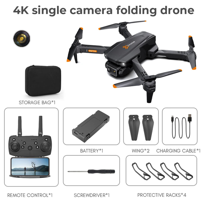 Mini RC Drone With Camera HD Wifi Fpv Photography Foldable Quadcopter Fixed Height Professional Drone H15 Boy&