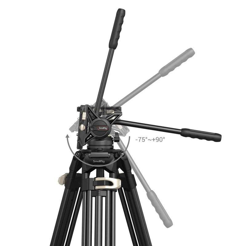 SmallRig Aluminum Alloy Heavy-Duty Fluid Head Tripod AD-01 for Camcorder/DSLR Camera Stand Professional Video Tripod 3751