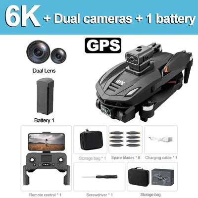 New For Xiaomi V168 Drone 8K 5G GPS Professional HD Aerial Photography Dual-Camera Omnidirectional Obstacle Avoidance Drone