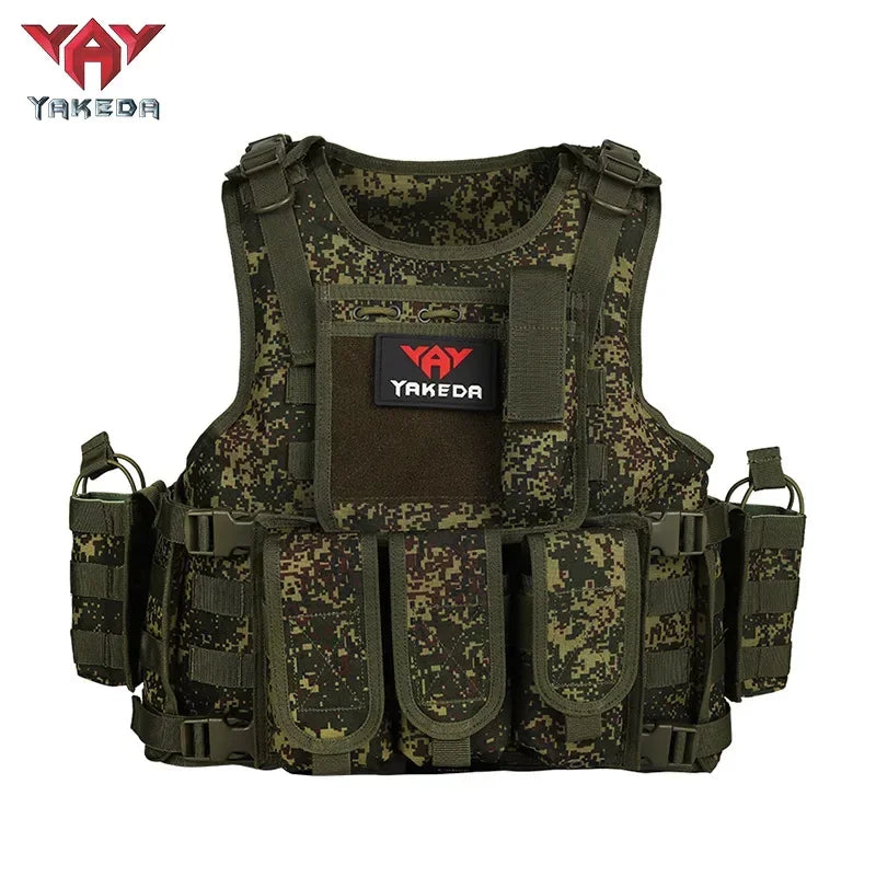 YAKEDA Tactical Tactical Vest 600D Camouflage Body Armor Outdoor Hunting Swat Bulletproof Combat Molle Vest