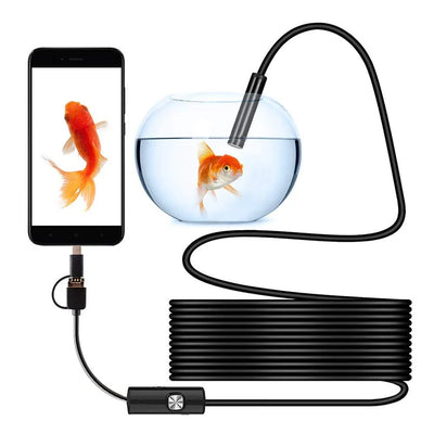 1080P HD Camera USB Android Endoscope Waterproof IP67 Tube Inspection Endoscope Snake Cable 8mm Lens Borescope 8 Leds Light