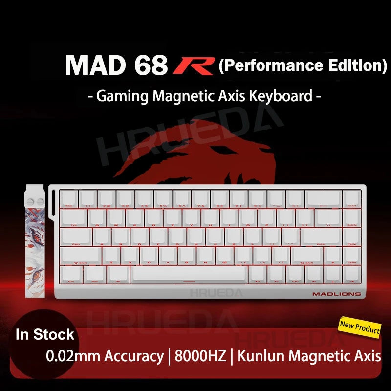 FGG Original MADLIONS Mad 60/68 HE E-sport Magnetic Switch Keyboard 0.02 RT 8K HZ Wired RGB Hot Swap 0.125ms Latency Customized