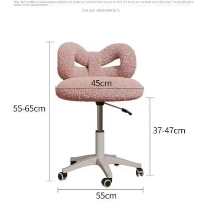 Make-up Chair office Gaming  Lift Swivel Girls Shoes Changing Stool Bow Dressing Stool Computer Chair Manicure Backrest Chairs