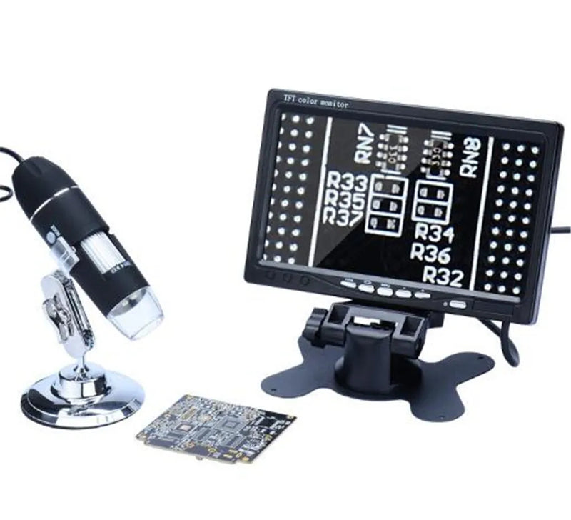 7 Inch TFT Monitor 50-400X AV TVL Video Microscope For PCB Skin Check Handheld Endoscope Inspection Magnifier Otoscope Camera