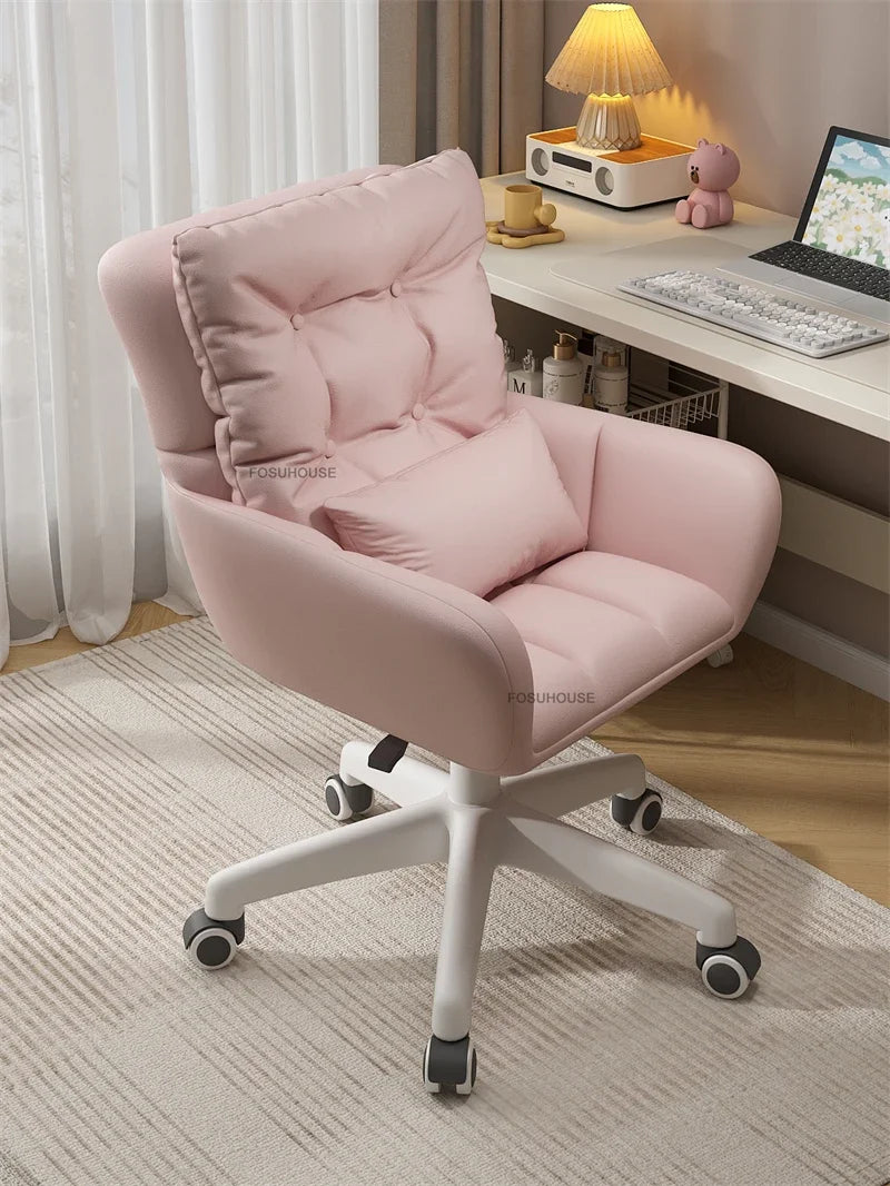 Luxury Backrest Office Chairs Lift Swivel Computer Chair Home Gaming Chair European Office Furniture Girls Bedroom Makeup Chair