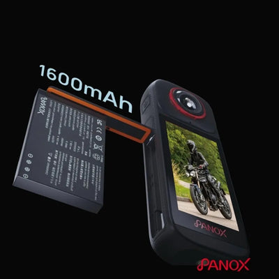 PanoX V3 360°Action  Camera IPX8 Waterproof 1600mAh Replaceable Battery 5.7K Loop Recording 12K HDR  360°Photo