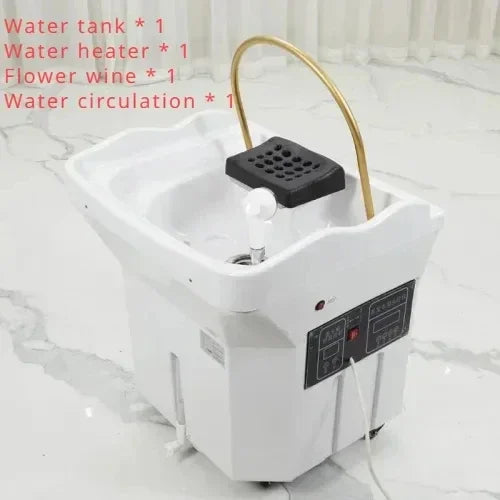 Water Circulation Shampo Chair Sink Portable Stylist Head Spa Hair Wash Basin Chair Move Shampouineuse Salon Furniture MQ50SC