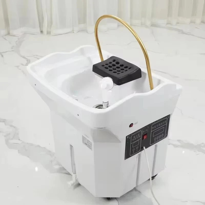 Water Circulation Shampo Chair Sink Portable Stylist Head Spa Hair Wash Basin Chair Move Shampouineuse Salon Furniture MQ50SC