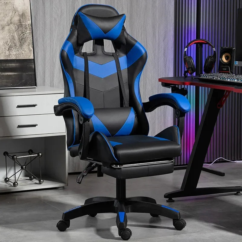 Gaming Chair,Backrest and Seat Height Adjustable Swivel Recliner Racing Office Computer Ergonomic Video Game Chair with Footrest