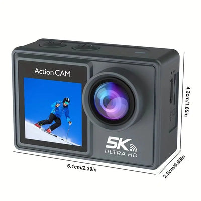 New 5K 30FPS 48MP WiFi Action Camera Ultra HD 2 Inch Touch Screen 30M Underwater Camera With 900mAh Polymer Lithium Battery