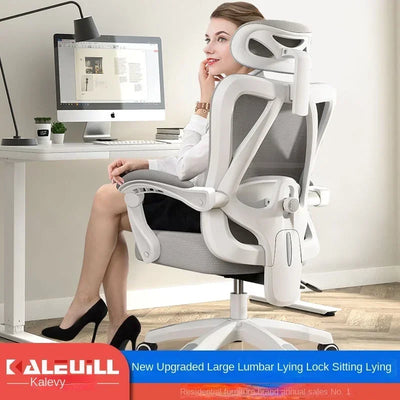 Office Chair Gaming Chair Ergonomic Design Sit for A Long Time Not Tired Staff Chair Sponge Cushion with Footrest Boss