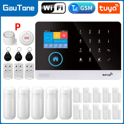 Gautone Alarm System for Home Security Compatible with Alexa, NO Monthly Fees WiFi Wireless Smart Life App Control