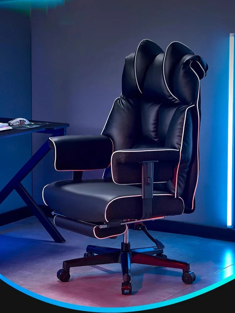 Modern Luxury Office Chair PU Leather Ergonomic Waist Support Sofa Gaming Boss Office Chair Vanity Cadeira Office Furniture LVOC