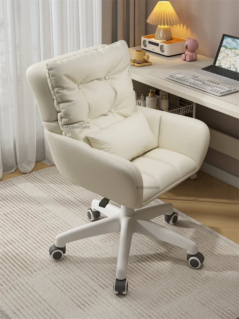 Luxury Backrest Office Chairs Lift Swivel Computer Chair Home Gaming Chair European Office Furniture Girls Bedroom Makeup Chair