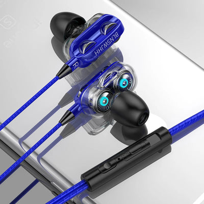 Headphones 3.5mm With Microphone Bass Earphones In-Ear Wired Super Earbuds Wire Earphones For Computer Gaming Headphones For Ps5