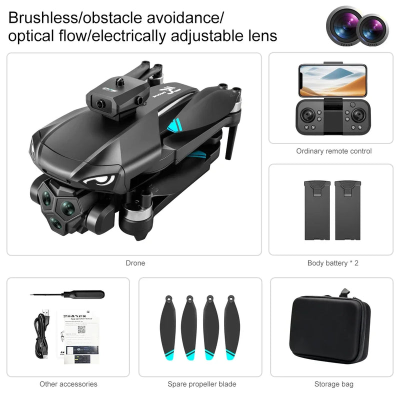 NEW M33 MAX Outdoor Drone Professional 6K HD ESC Sero Dual Camera 5G Wifi GPS Foldable Brushless Optical Flow RC Quadcopter Toys