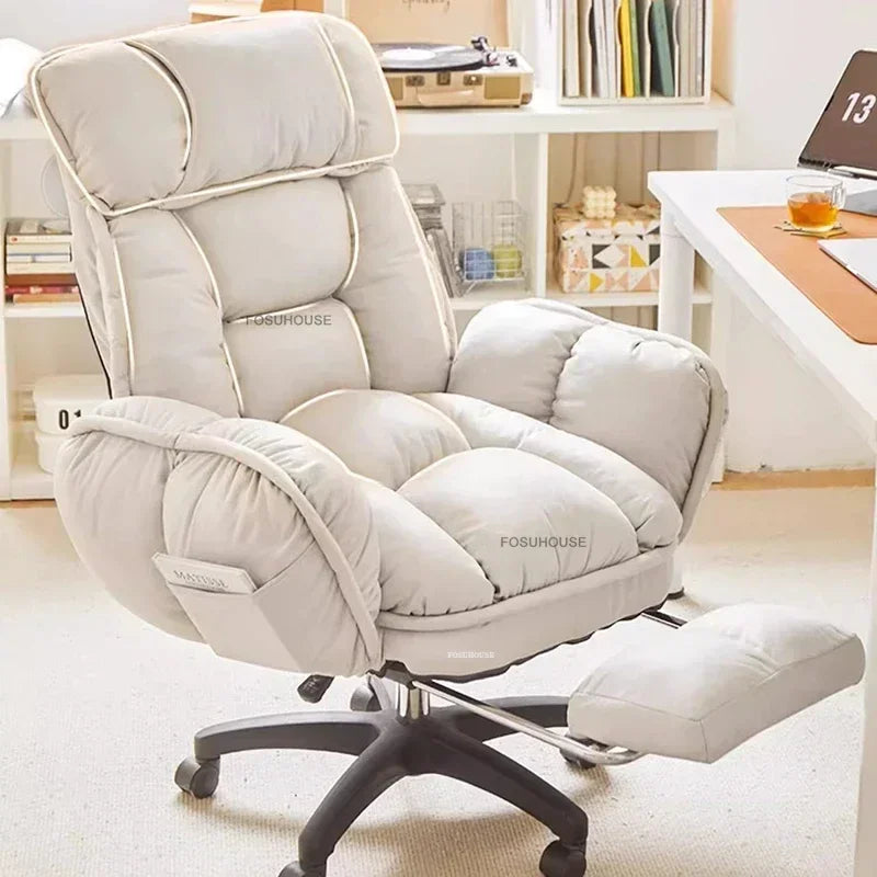 Luxury Ergonomic Office Chairs Dormitory Gaming Chair European Home Furniture Backrest Computer Armchair Bedroom Lazy Sofa Chair